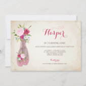 Roze ballet Slippers Kaart (Voorkant)