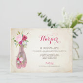 Roze ballet Slippers Kaart (Staand voorkant)