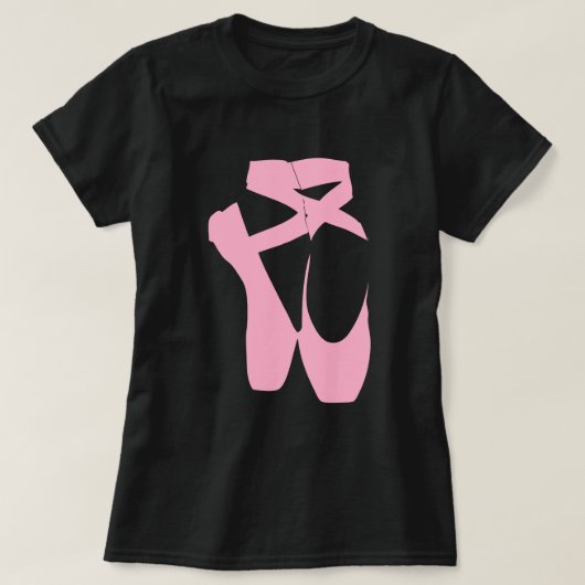 Roze ballet Slippers T-shirt (Design voorkant)