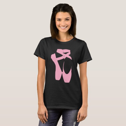 Roze ballet Slippers T-shirt (Voorkant volledig)