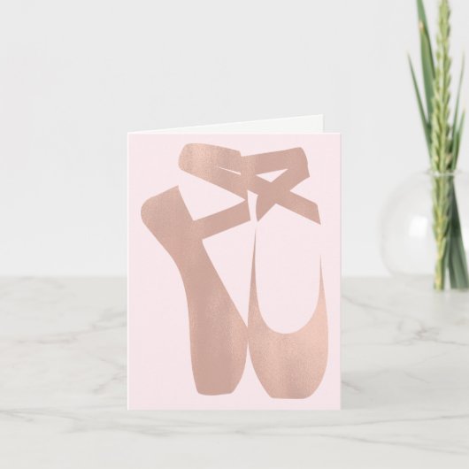 Roze ballet slippertjes ballerina roos bedankt (Voorkant)