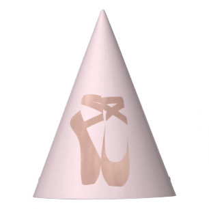 Roze ballet slippertjes ballerina roze goud feest feesthoedjes