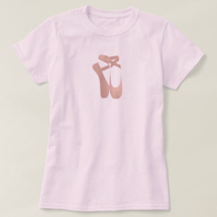 Roze ballet slippertjes ballerina roze goud slaapk t-shirt