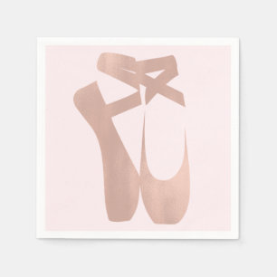 Roze ballet slippertjes ballerina verjaardagsfeest servetten