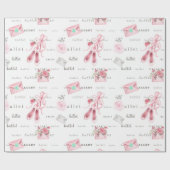 Roze ballet slippertjes cadeaupapier (Vlak)