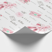 Roze ballet slippertjes cadeaupapier (Hoek)
