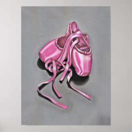 Roze ballet slippertjes poster