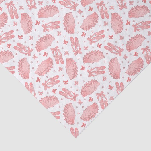 Roze ballet Star-patroon Tissuepapier (Detail)