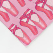 Roze Ballet Toeschoes Dance leraar Ballerina Fleece Deken (Hoek)