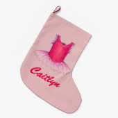 Roze ballet Tutu Ballerina Dance Teacher Overwegin Grote Kerstsok (Voorkant (Hangend))