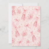 Roze ballet tutu feestje kaart (Achterkant)