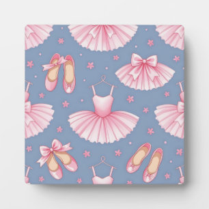 Roze ballet tutu patroon fotoplaat