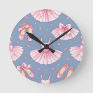 Roze ballet tutu patroon ronde klok