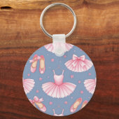 Roze ballet tutu patroon sleutelhanger (Voorkant)