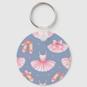 Roze ballet tutu patroon sleutelhanger (Achterkant)
