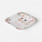 Roze Balletballerina Verjaardagspapier Borden Papieren Bordje (Gebogen)