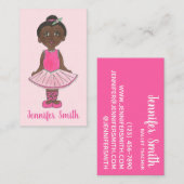 Roze balletleraar dansonderwijzer, Studio-klasse Visitekaartje (Voorkant / Achterkant)