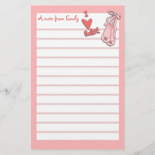 Roze balletpapier briefpapier