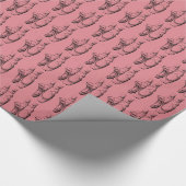 Roze balletpapier cadeaupapier (Hoek)