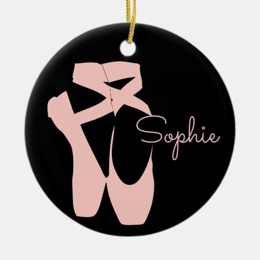 Roze balletpuntenschoenen keramisch ornament (Voorkant)