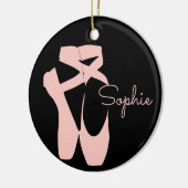 Roze balletpuntenschoenen keramisch ornament (Links)