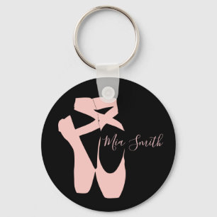Roze balletpuntenschoenen sleutelhanger