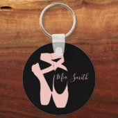 Roze balletpuntenschoenen sleutelhanger (Voorkant)