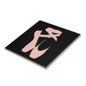 Roze balletpuntenschoenen tegeltje (Zijkant)