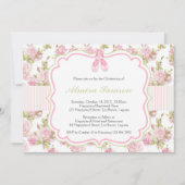 Roze balletschoeisel op uitnodiging van Floral en  (Voorkant)