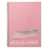 Roze balletschoen Dance leraar Gift Notitieboek (Voorkant)