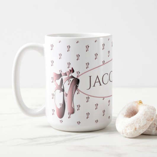 Roze balletschoen herhalen koffiemok (Met donut)
