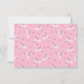 Roze balletschoenen, aangepast flatpanel bedankkaart (Achterkant)