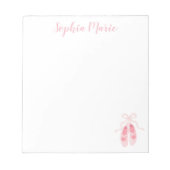Roze balletschoenen Ballerina Girls Stationery Notitieblok (Voorkant)