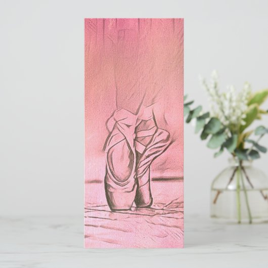 Roze balletschoenen Ballerina Menu (Staand voorkant)