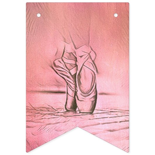 Roze balletschoenen Ballerina Vlaggetjes (Tweede vlag)