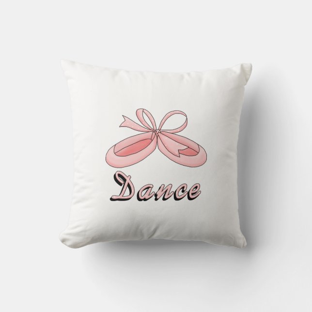 Roze balletschoenen - Dance Kussen (Voorkant)