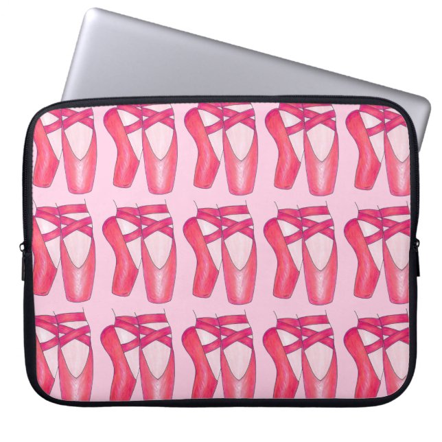 Roze balletschoenen Dance leraar ballerina Laptop Sleeve (Voorkant)