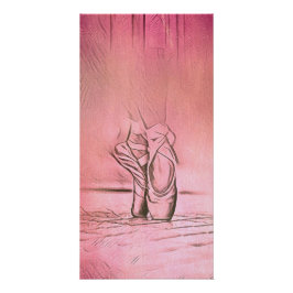 Roze balletschoenen  Dancer Feet Glanzend Poster