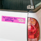 Roze balletschoenen dippers-ID in plaats van te da Bumpersticker (Op Truck)