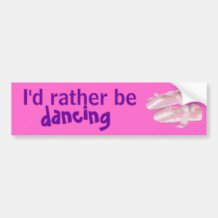 Roze balletschoenen dippers-ID in plaats van te da Bumpersticker