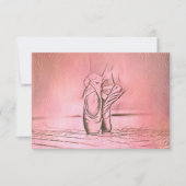 Roze balletschoenen Elegant Dancer Notitiekaartje (Voorkant)