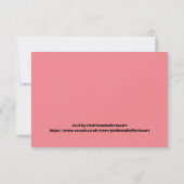 Roze balletschoenen Elegant Dancer Notitiekaartje (Achterkant)