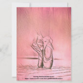 Roze balletschoenen Elegant Dancer Save The Date (Achterkant)