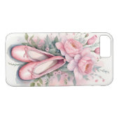 Roze balletschoenen en bloemen Case-Mate iPhone case (Achterkant (Horizontaal))