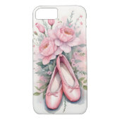 Roze balletschoenen en bloemen Case-Mate iPhone case (Achterkant)