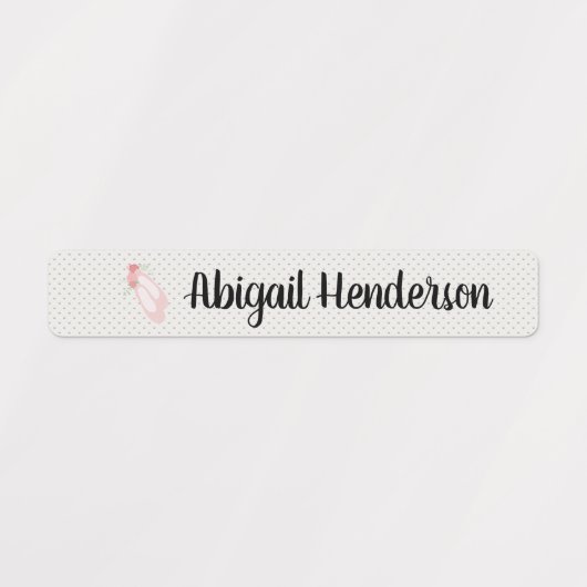 Roze balletschoenen Etiketten met naam Labels (Design 2)