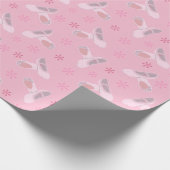  roze balletschoenen gebarsten cadeaupapier (Hoek)