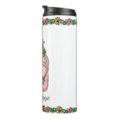 Roze balletschoenen op maat thermosbeker (Geroteerd rechts)