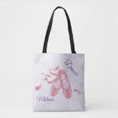 Roze balletschoenen op maat tote bag (Voorkant)