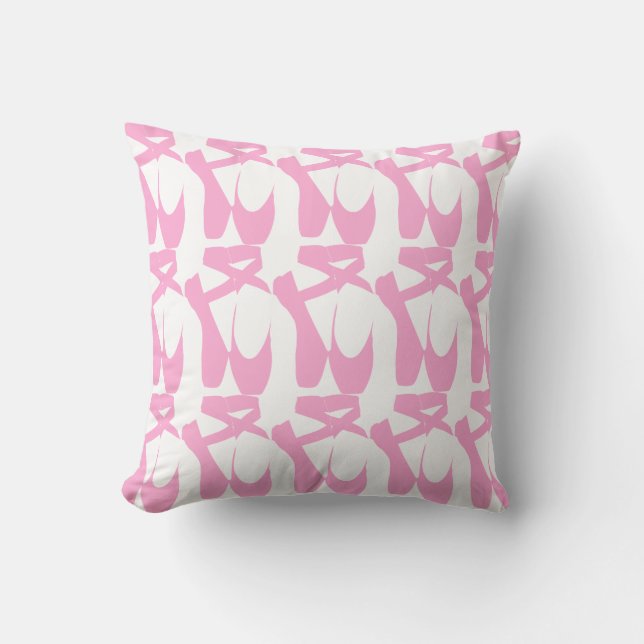 Roze balletschoenen op Pillow Kussen (Voorkant)